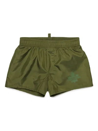 Dsquared2 Babies' Logo-print Swim Shorts In Green