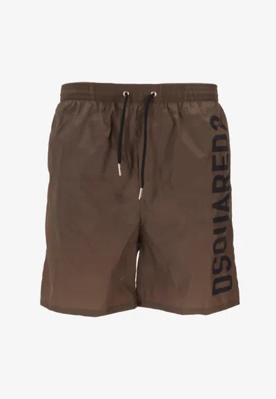 DSQUARED2 LOGO PRINT SWIM SHORTS