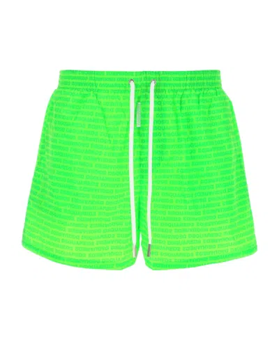 Dsquared2 Logo-print Swim Shorts In Green