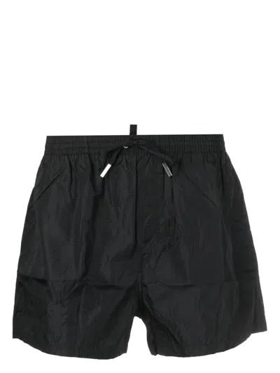 Dsquared2 Logo-print Swim Shorts In Schwarz