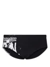 Dsquared2 Logo-print Swim Trunks In Black