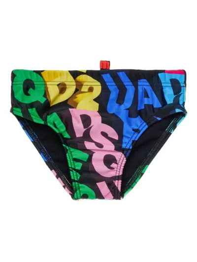 Dsquared2 Babies' Logo-print Swim Trunks In Multi