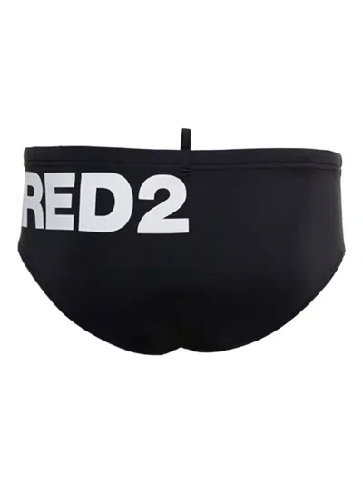 Dsquared2 Logo-print Swimming Trunks In Black