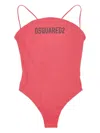 Dsquared2 Single Piece Spaghetti Straps In Pink