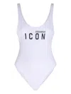 Dsquared2 Logo-print Swimsuit In White