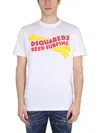 Dsquared2 Cotton Printed T-shirt In White