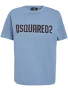 Dsquared2 Crew Neck Graphic Print Short Sleeves Top In 蓝色