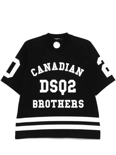 Dsquared2 Logo-print T-shirt In Black