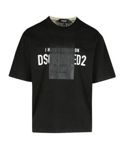 DSQUARED2 DSQUARED2 LOGO PRINTED CREWNECK T-SHIRT