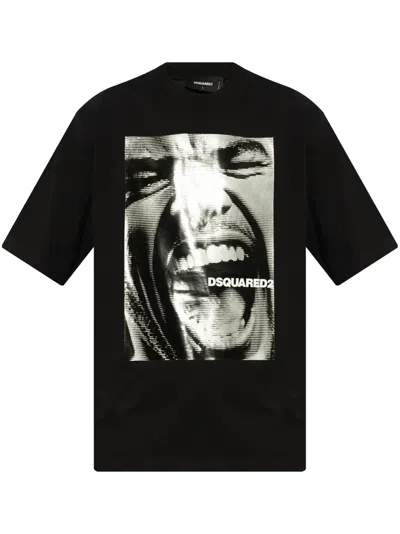 Dsquared2 Logo-print T-shirt In Black