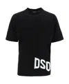 Dsquared2 Cotton Cool Fit T-shirt With Printed Logo In Black