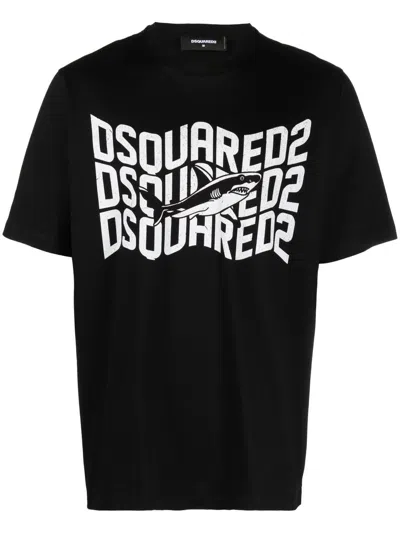 Dsquared2 Logo-print T-shirt In Black