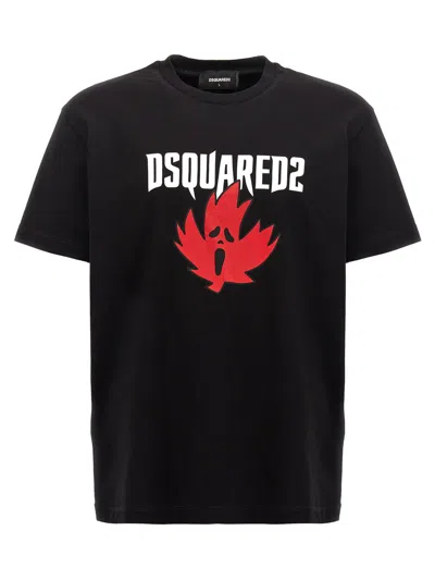 Dsquared2 Logo Print T-shirt In Black