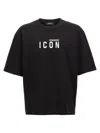Dsquared2 Loose Fit Black Jersey T-shirt With Contrasting Logo