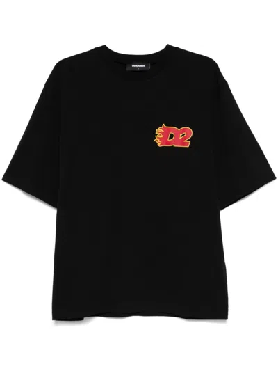 Dsquared2 Logo-print T-shirt In Black