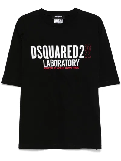Dsquared2 Logo-print T-shirt In Black