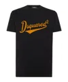 Dsquared2 Black T-shirt With Logo Print On The Front In Black