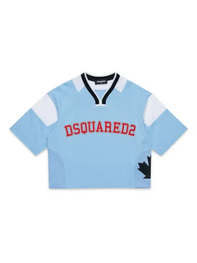 Dsquared2 Kids' Logo-print T-shirt In Blue