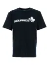 Dsquared2 Cotton Crew Neck T-shirt With Short Sleeves In Blue
