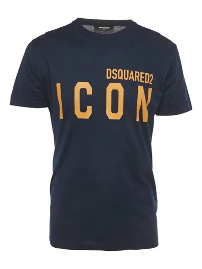 Pre-owned Dsquared2 Logo-print T-shirt In Blue