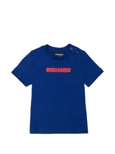 Dsquared2 Babies' Logo-print T-shirt In Blue
