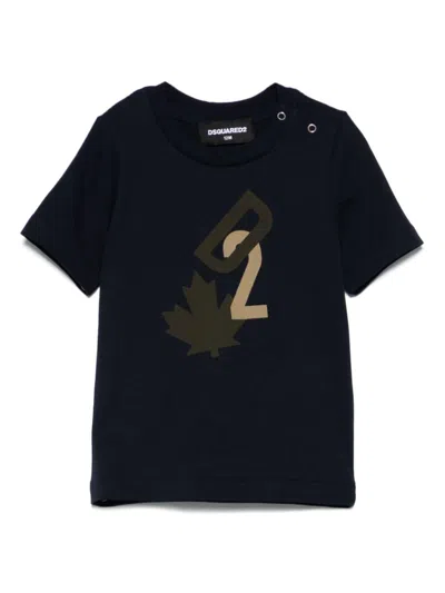 Dsquared2 Babies' Logo-print T-shirt In Blue