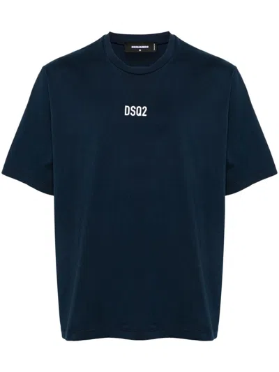 Dsquared2 Logo-print T-shirt In Navy