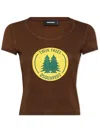 Dsquared2 Logo-print T-shirt In Brown