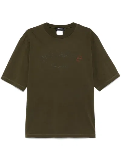 Dsquared2 Logo-print T-shirt In Military