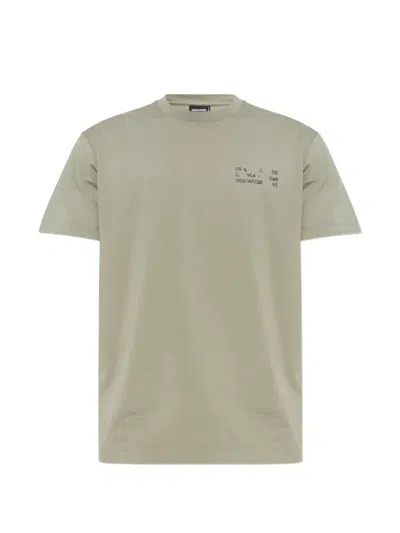 Dsquared2 Round Neck T-shirt With Subtle Logo Detail In Green