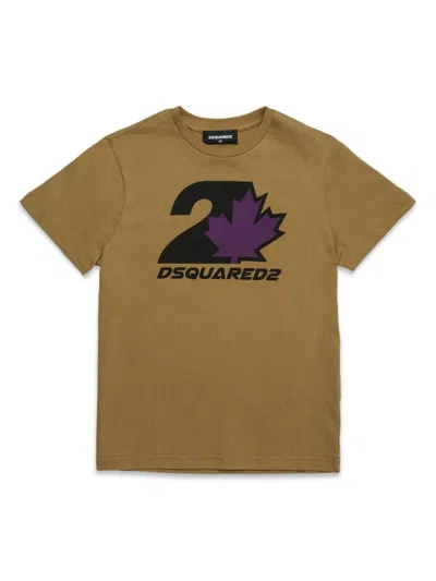 Dsquared2 Kids' Logo-print T-shirt In Green