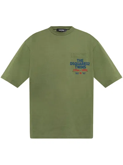 Dsquared2 Logo-print T-shirt In Green