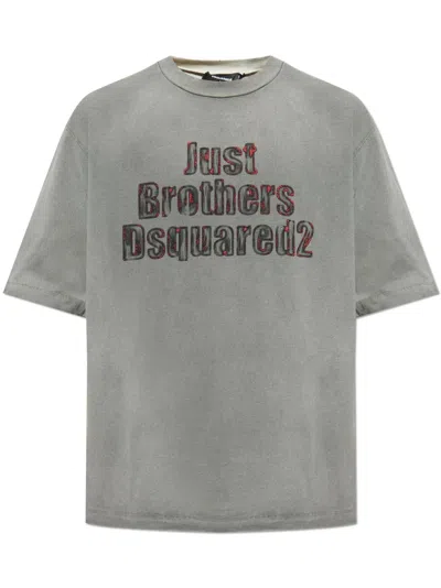 Dsquared2 Logo-print T-shirt In Grey