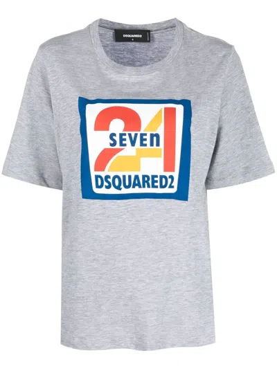 Dsquared2 Logo-print T-shirt In Grey