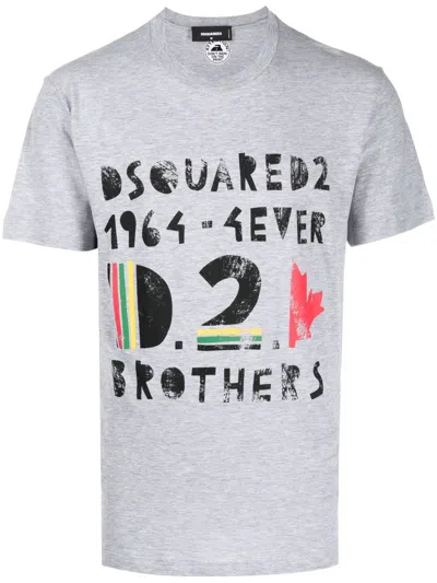 Dsquared2 Logo-print T-shirt In Grey