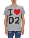 Dsquared2 Man T-shirt Light Grey Size M Cotton, Viscose In Gray
