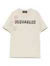 Dsquared2 Logo-print T-shirt In Neutrals