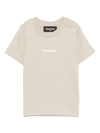 Dsquared2 Babies' Logo-print T-shirt In Neutrals