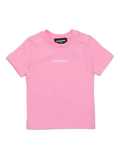 Dsquared2 Babies' Logo-print T-shirt In Pink