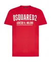 Dsquared2 Man T-shirt Red Size L Cotton In Red