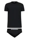 Dsquared2 Logo-print T-shirt Set In Black