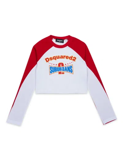 Dsquared2 Kids' Logo-print T-shirt In White
