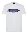 Dsquared2 White Crewneck T-shirt With Logo Print On The Front In Cotton Man In White