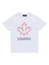 Dsquared2 T-shirt With Maple Leaf Outline In White