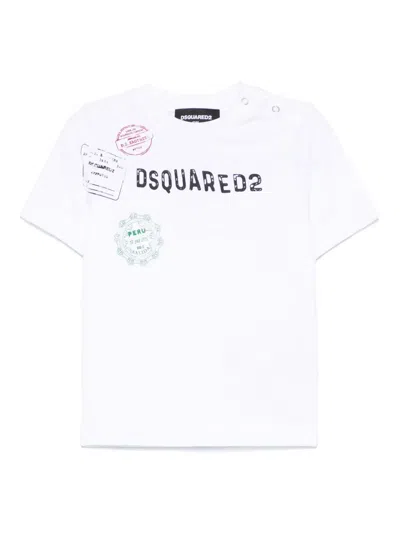 Dsquared2 Babies' Logo-print T-shirt In White