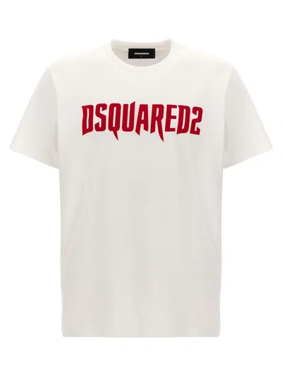 Dsquared2 Logo Print T-shirt In Neutral