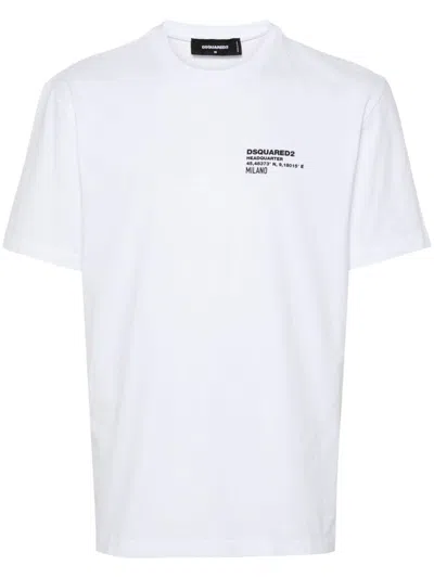 Dsquared2 Dsquared Men Surf Board Skater T-shirt In White