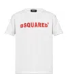 Dsquared2 Crew Neck T-shirt Bold Front Text In White