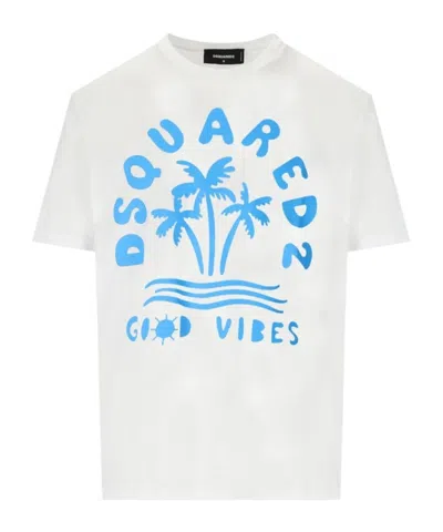 DSQUARED2 DSQUARED2 LOGO PRINTED CREWNECK T-SHIRT