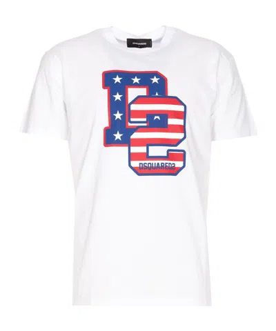 DSQUARED2 DSQUARED2 LOGO PRINTED CREWNECK T-SHIRT
